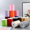 Wholesale 0.6cm snow yarn tape, 500 yards of flower packaging webbing, DIY birthday cake packaging, decoration and auxiliary materials, colorful ribbons Specification image